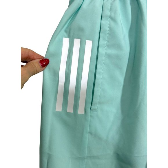 Adidas Own The Run Men’s Shorts S Green White Triple Striped Logo 9” AEROREADY - Picture 3 of 16